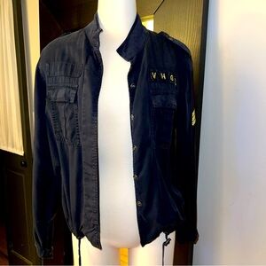 Velvet Heart Women's Utility Jacket Coat Navy Blue with Pockets Small